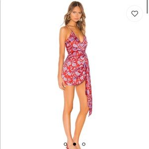 Kamala Mini Dress in Red & Purple Floral